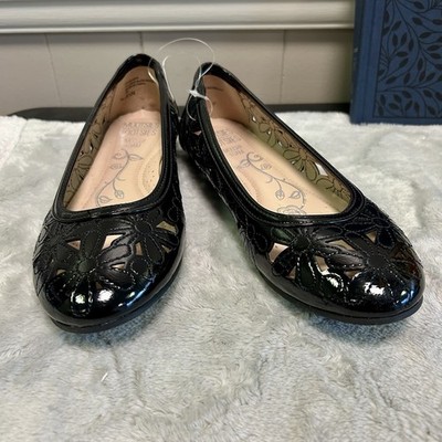 Mootsies Tootsies Sz 6.5 M Black Charlann Ballet Flats Shoes NWOT Patent Finish
