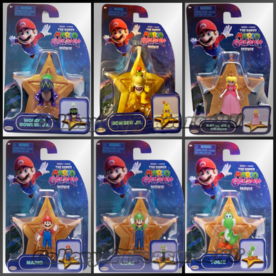 #ad Super Mario Galaxy Movie Wonder Bowser Jr Peach Luigi 1.5quot; Mini Action Figure $19.90
