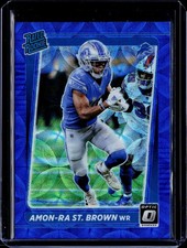 Amon-Ra St. Brown 2021 Donruss Optic Blue Scope #228 RC Detroit Lions