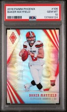 ✨ 2018 Panini Phoenix - Baker Mayfield #106 PSA 10 Gem Mint Rookie Card RC ?. rookie card picture