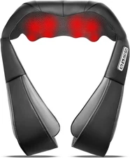 Shiatsu Neck Shoulder Back Massager with Heat | Deep Kneading Electric Pain Reli