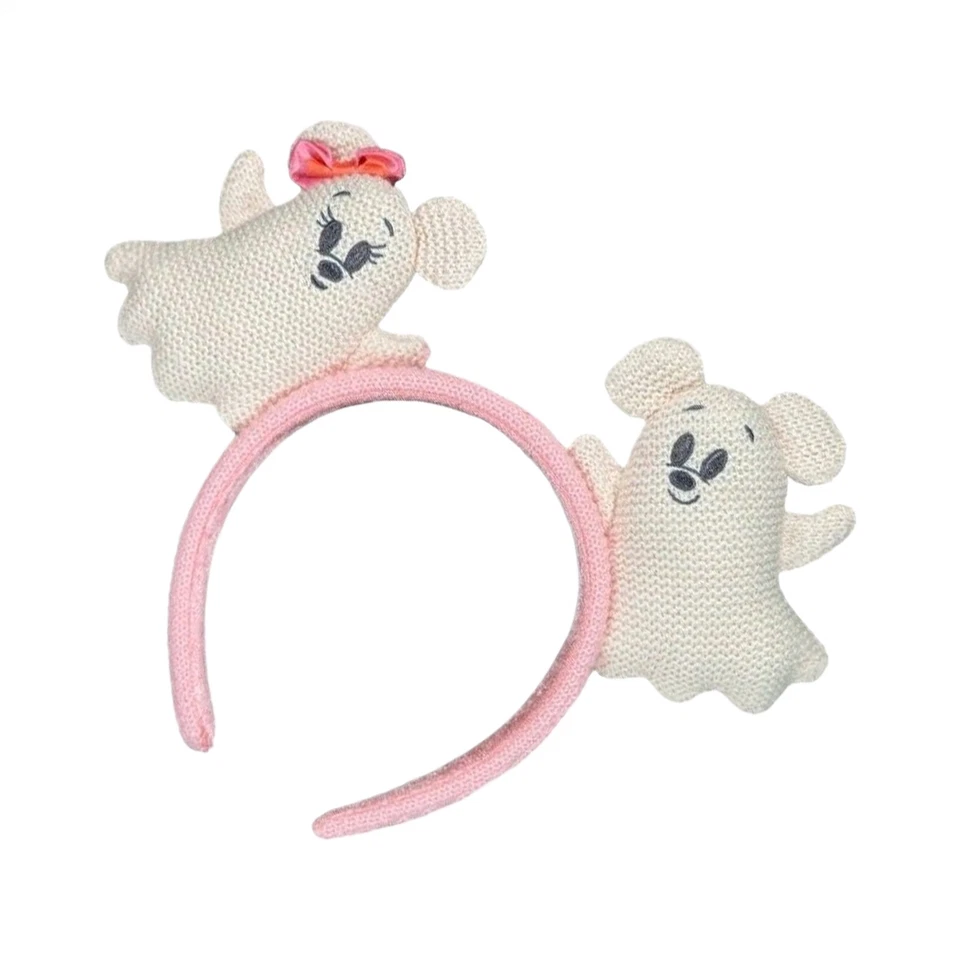 2025 Disney Parks Halloween Ghost Mickey And Minnie Mouse Ear Headband NEW - Image 2 of 4