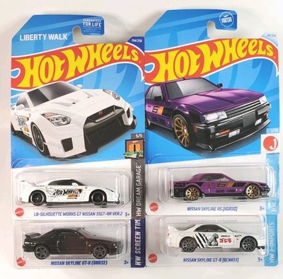 4 Car Lot Hot Wheels Nissan Skyline GT-R32 R33 KDR30 Liberty Walk GT-35 Ver.2