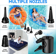 Air Pump for Air Mattress, Air Mattress Pump for Inflatables, Quick Fill Infl...