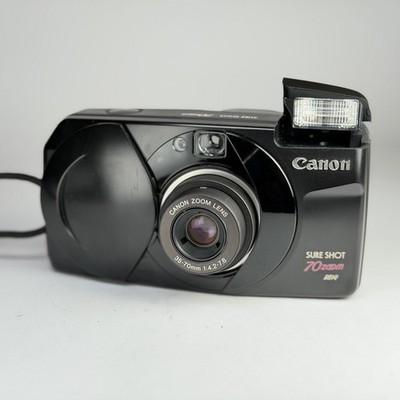 Filmkamera Canon Sure Shot 70 Zoom schwarz Vintage 35mm Travel Point and Shoot