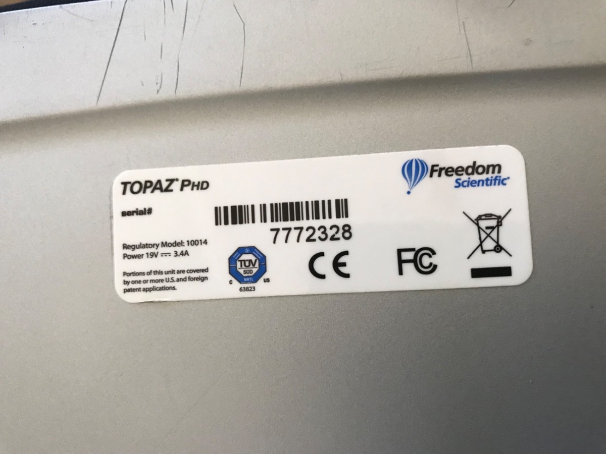 Freedom Scientific Topaz PHD Regulatory Model 10014 ? | eBay