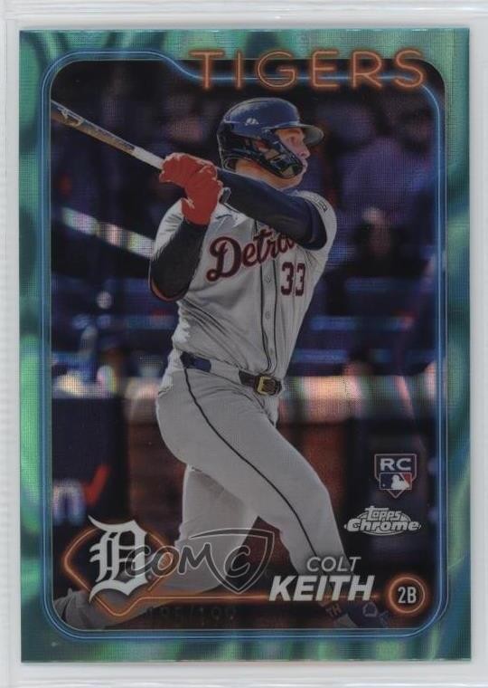 2024 Topps Chrome Aqua Lava Refractor 195/199 Colt Keith #2 v9t