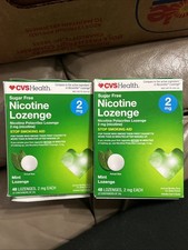 Lot Of 2 CVS HEALTH SUGAR FREE NICOTINE LOZENGE 2 Mg 48Ct. MINT EXP. 04-26