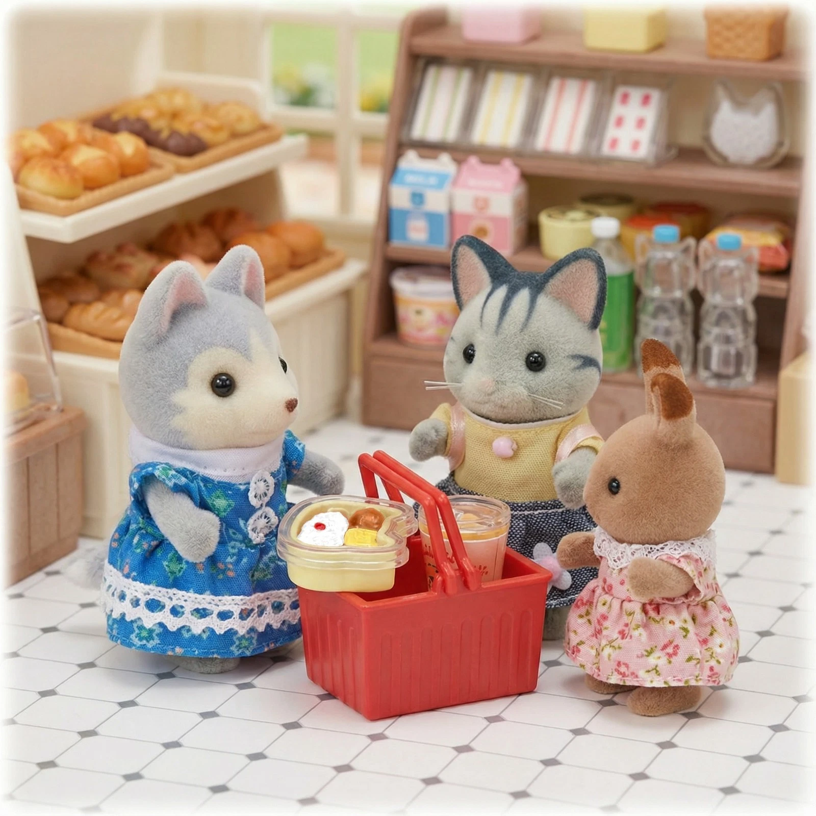 あんにゃこっけ品 Blind Bag Gacha Japan Calico Critters Grocery Market Food
