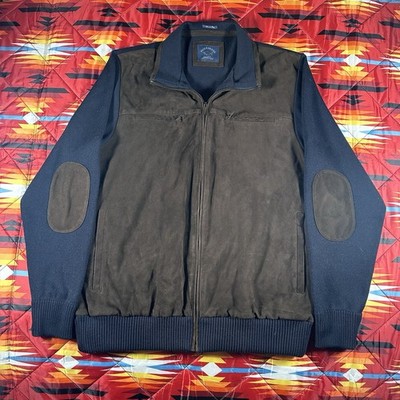 Paul & Shark Yachting Jacket Mens Size Large Brown Full Zip & Button Italy