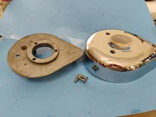 TEARDROP SHAPE S&S STYLE COVER AND BACKING PLATE FOR HARLEY CV CARB !!!