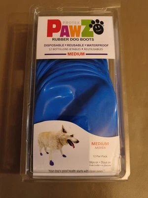Protex Pawz Size Rubber Dog Boots Disposable Reusable Waterproof Medium 12 Pack - Image 1 of 4