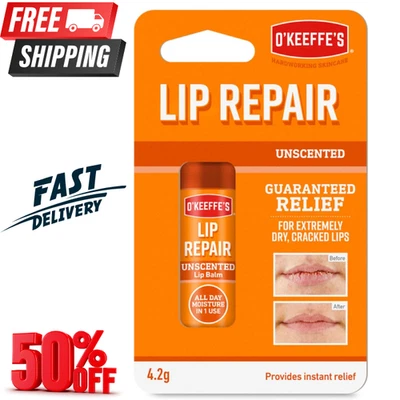 O'Keeffe'S Lip Repair Unscented Lip Balm, 4.2G – for Extremely Dry, Cracked Lips