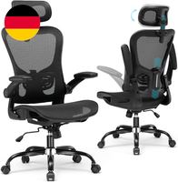 Gtplayer BüRostuhl Ergonomisch, Schreibtischstuhl Mit Verstellbarer KopfstüTze,