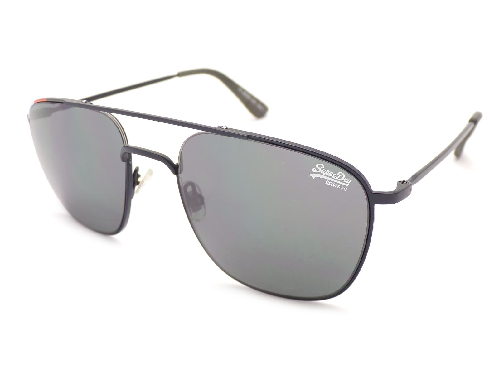 Superdry Archer Metal Sunglasses Dark Matte Blue with Silver Mirror Lenses 006