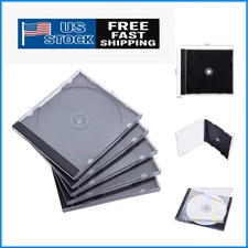Durable 10.4mm CD Jewel Cases with Black Tray - Perfect for Collecting - 10 Pack