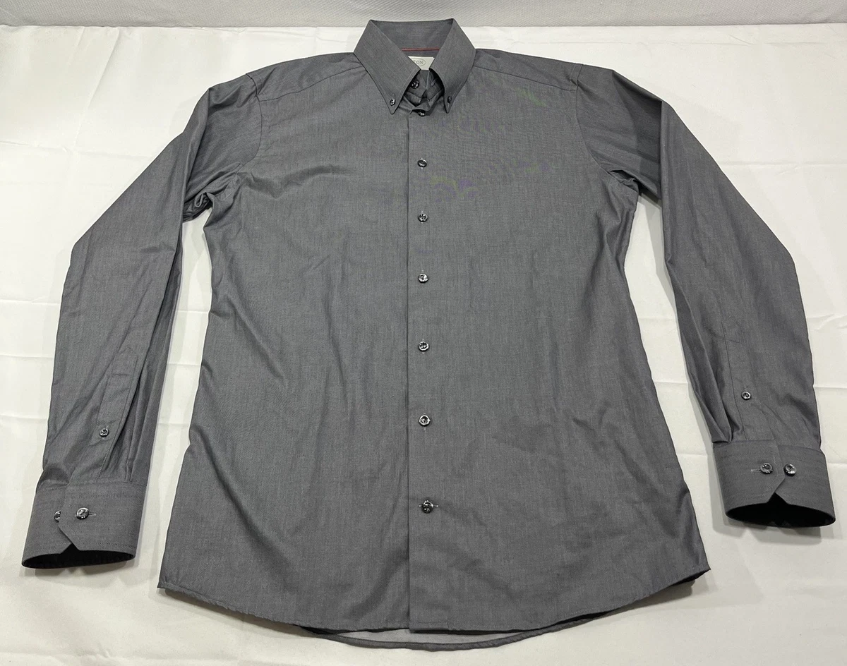 Gray Solid Dress Shirts for Men for sale | eBay