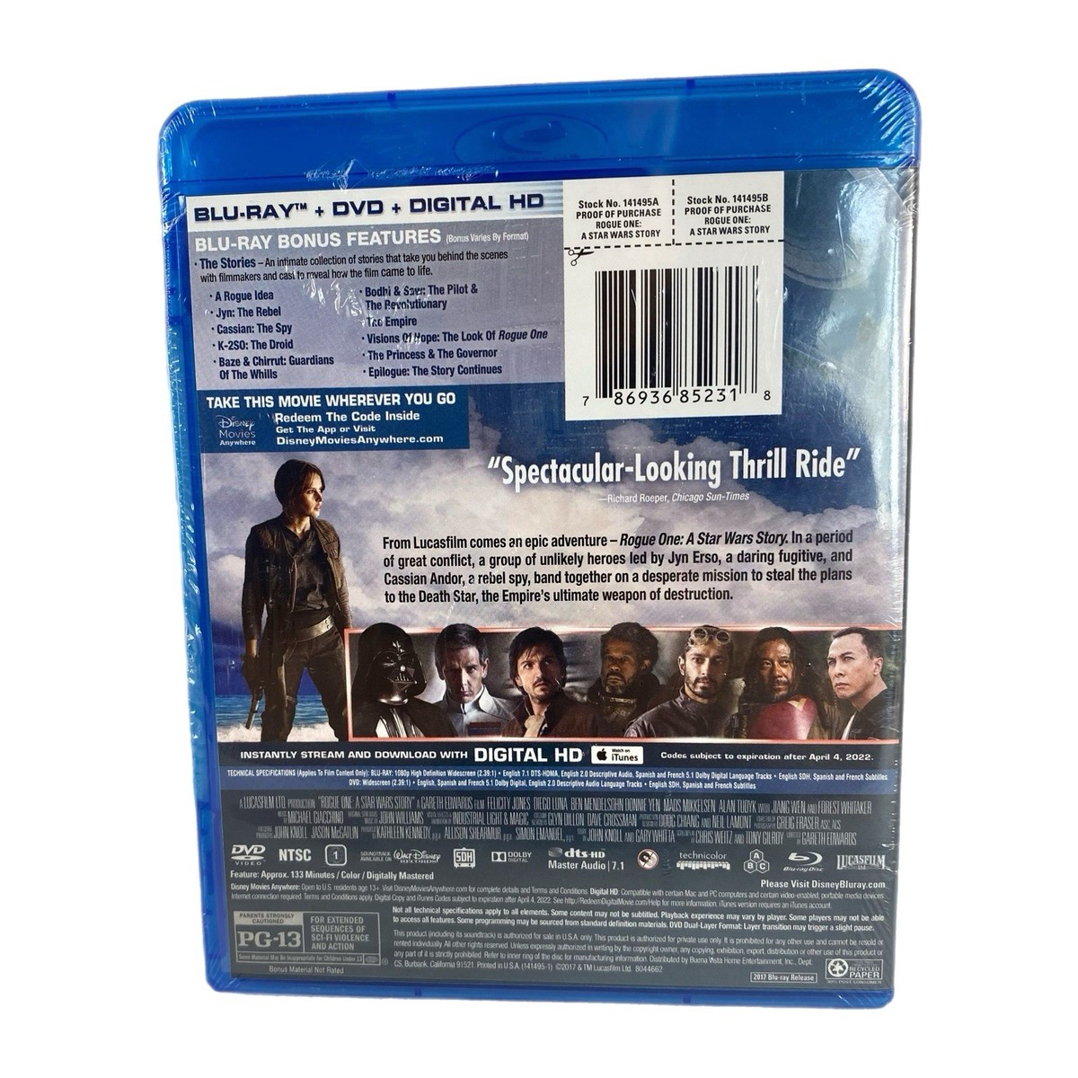 Rogue One: A Star Wars Story (Blu-ray, 2016) for sale online