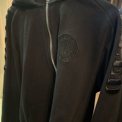 Controlled Insanity Mens Hoodie Size XL Blackout drop Zip up