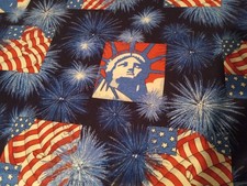 Large Print Patriotic Fabric BTY 4th of July Fabric Fireworks Fabric Flag Fabric