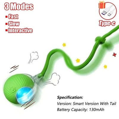 Automatic Rolling Ball Smart Pet Toy Cat Dog Self Moving Interactive Kitten Play