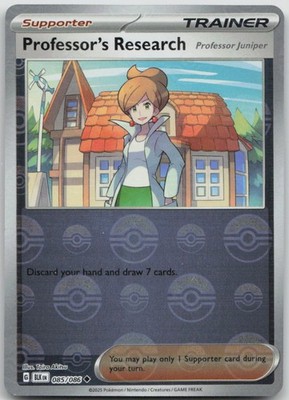 Professor's Research Reverse Holo Uncommon SV: Black Bolt 085/086 NM