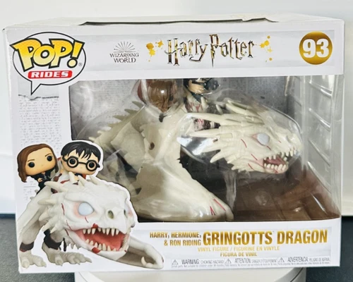 Funko Pop Rides Harry Potter Gringotts Dragon #93 Harry Hermione Ron Vinyl