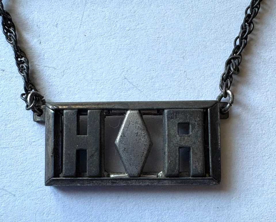 Vintage Monogramed Swank HA Tie Dangle Clip Sterling Silver 925 PAT NO. 1865995 - Image 2 of 4