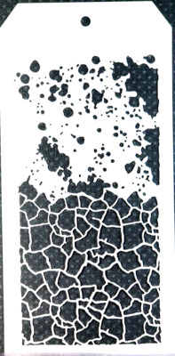 Broken Glass & Spatter Pattern Distressed Stencil 5x8 Mixed Media Craft Inking