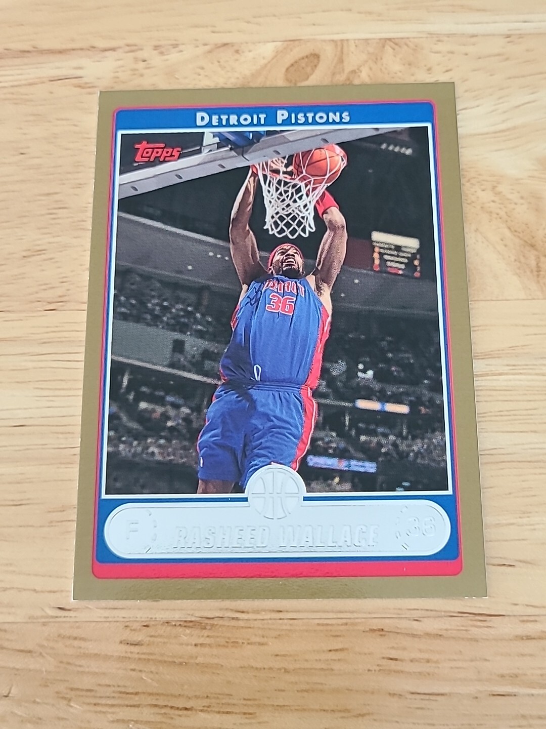 2006-07 Topps Gold /500 Rasheed Wallace #24 Detroit Pistons $$$