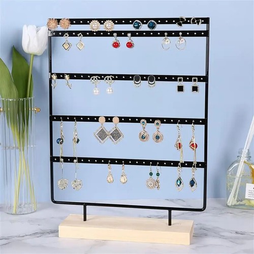 24/44/66 Holes Jewelry Display Organizer Stand Earrings Holder Storage Rack - Picture 22 of 42