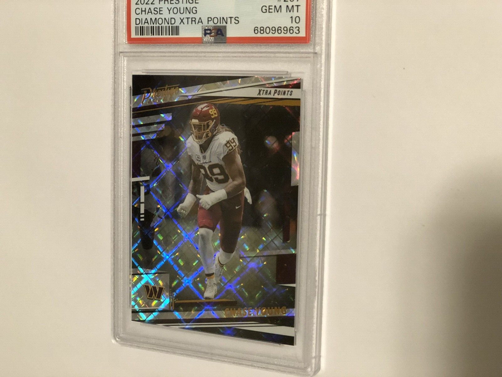 2022 Chase Young Panini Prestige Diamond Xtra Points PSA 10 Pop 1 view 4