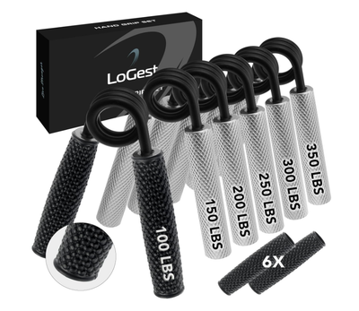 Logest Handtrainer Griffkraft 100-350 LB – Metall, Verstellbar, Mit Geschenkbox Für Unterarmtraining