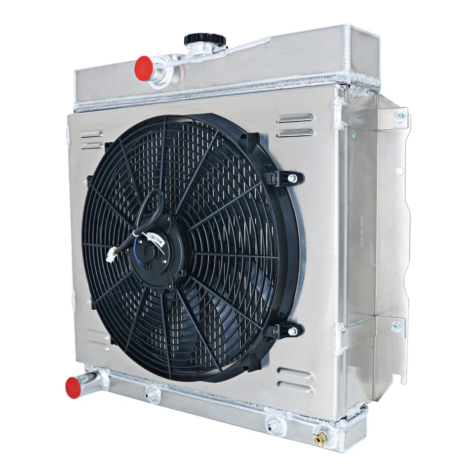 4 Row Radiator Shroud Fan Relay Fit 1963-68 1966 Dodge Charger Dart Coronet 22"W Foto 3 de 4