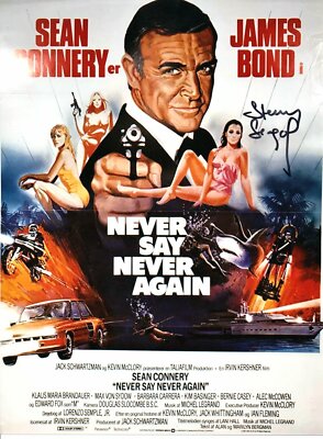 STEVEN SEGAL 007 JAMES BOND 10-8  AUTOGRAPH NEVER SAY NEVER AGAIN COA