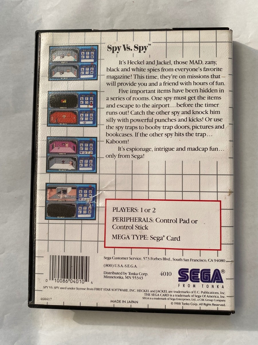 Spy vs. Spy (Sega Master, 1988) Box only 10086040104| eBay