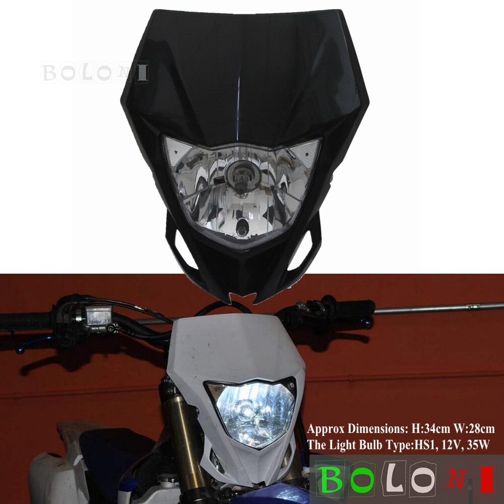 h h　 Black Motorcross Dirt Bike Headlight For Yamaha WR250R