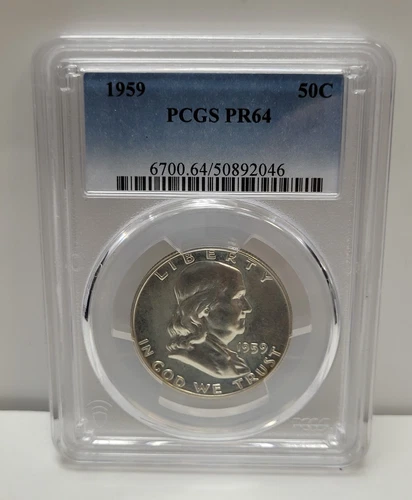 PCGS PR64 1959 50C Franklin Silver Half Dollar
