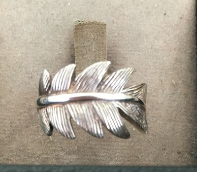 Neuve bague argent sterling 925/1000 motif plume taille 60