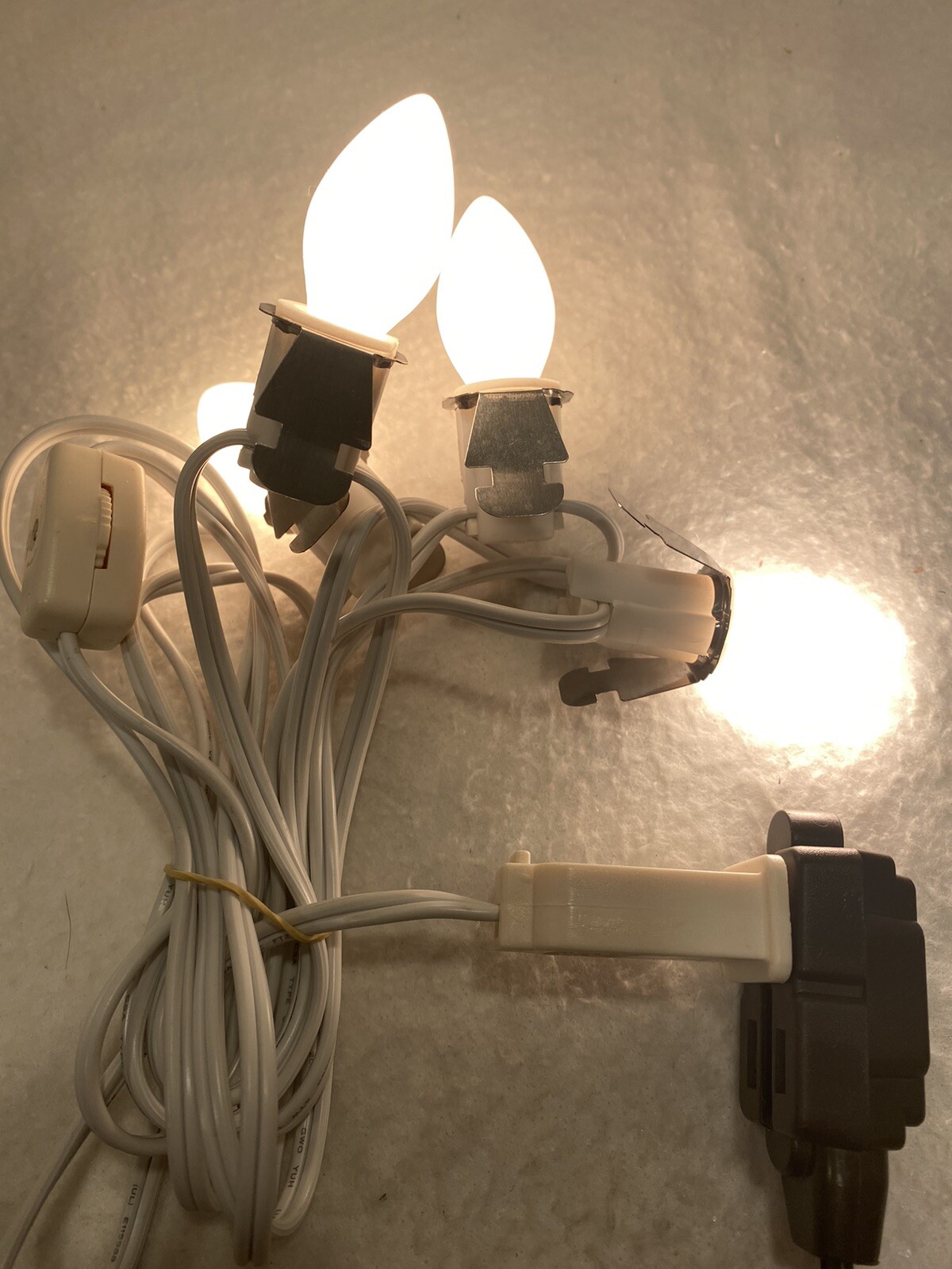 4-Socket Light Cord Set with On/Off Switch for Dept 56 Lemax Christmas Villages