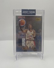 2021 Jersey Fusion Clyde Drexler Basketball Jersey Swatch Card Rockets