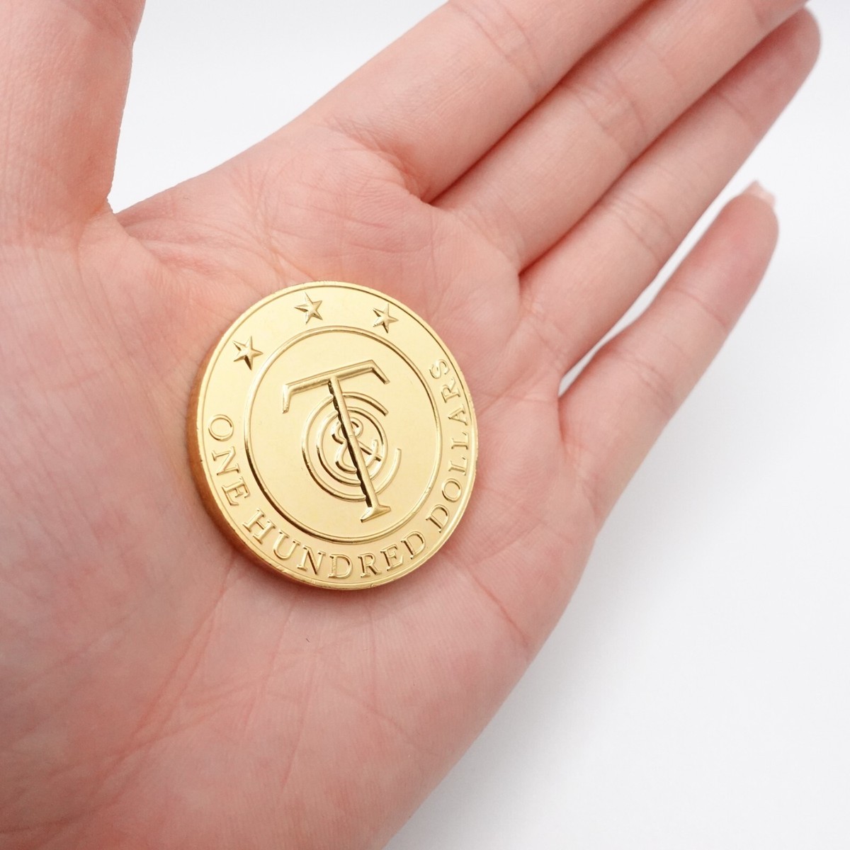 Tiffany & Co. $100 Gold Plated Tiffany Money Coin Token #Q2 | eBay