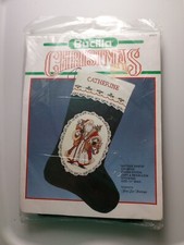 New Bucilla ANTIQUE SANTA Christmas Stocking Kit Cross Stitch 82617