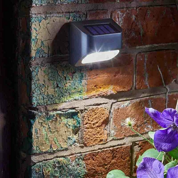 Solar Powered Premier Wall Fence & Post Light 10 Lumen  LED Garden Smart Garden
