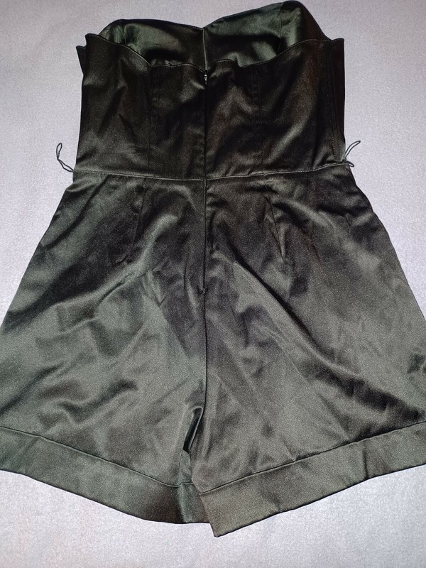LADIES ONE PIECE SHORTS/STRAPLESS JUMPER W/FRONT SLIT POCKETS BY TWENTY ONE MED 
