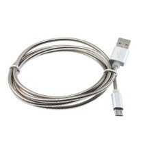 3ft Metal USB Cable Charger Cord Power Wire MicroUSB Sync Fast for Tablets