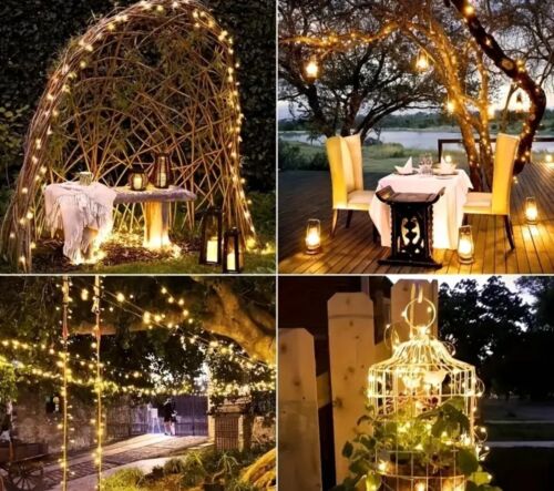 3 Pkg 300LED Each Solar Fairy String Light Copper Wire Outdoor Waterproof Garden - Picture 7 of 9