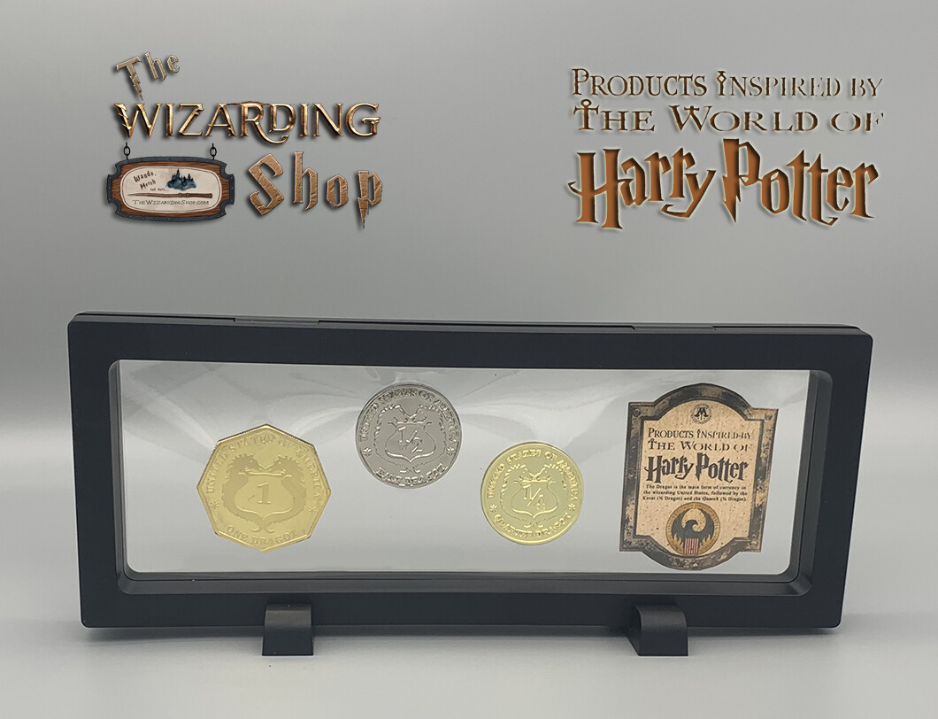 Wizarding MACUSA Coin Set, Harry Potter Dragot Kerat Quarck Fantastic,  Gringotts
