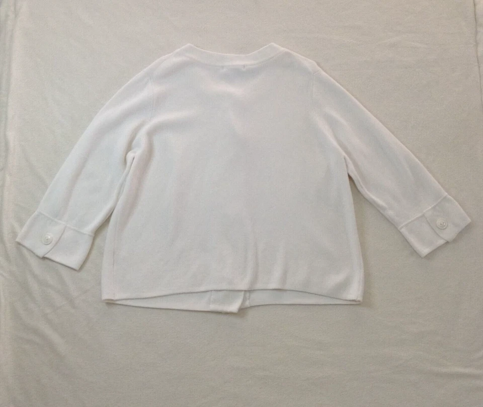 Cárdigan George Tejido Botón Frontal Suéter Vainilla Dream Algodón/Rayón Talla XL Foto 2 de 4