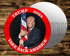 Round Metal Sign TRUMP 2024 Wreaths Crafts  miniatures Projects